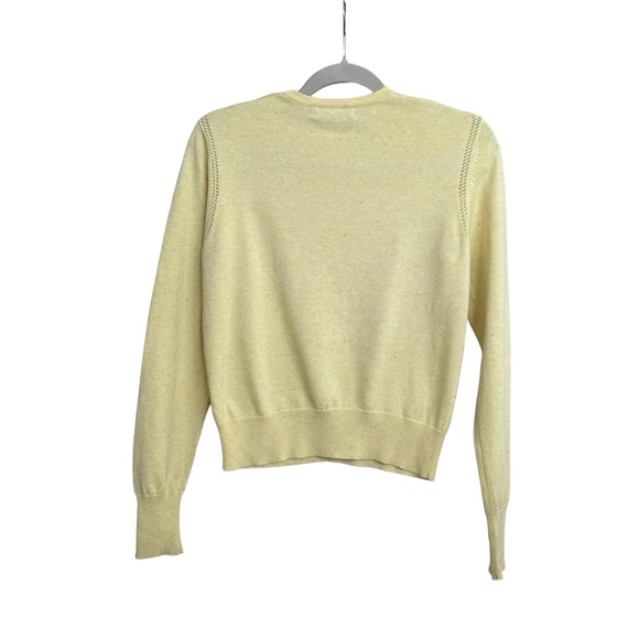 Cabi yellow cardigan sweater size Small Women’s multicolor button down lace - Picture 2 of 7